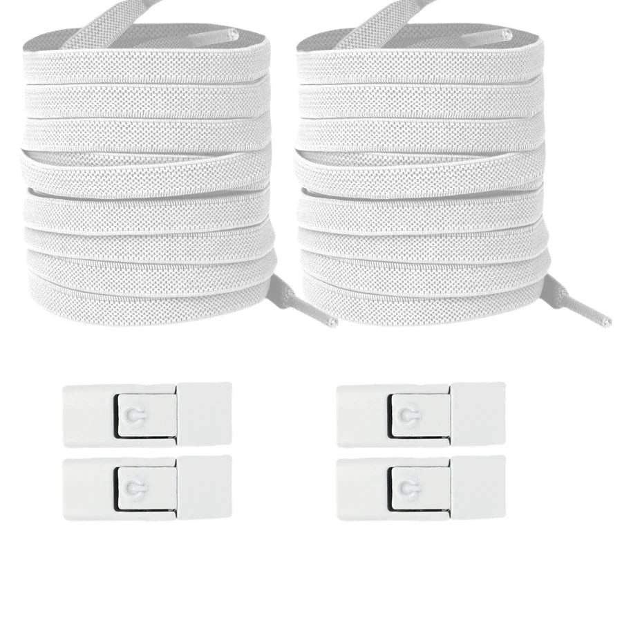 Revolutionary No Tie Elastic Shoelaces - Easy Press Lock Design for Kids & Adults - 8MM Widened Flat Laces for Sneakers