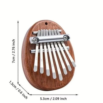 Exquisite Mini Wooden Kalimba - 8 Key Finger Piano Pendant Gift for Music Lovers