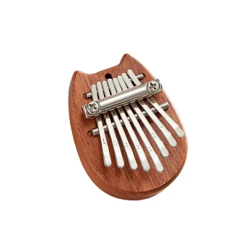 Exquisite Mini Wooden Kalimba - 8 Key Finger Piano Pendant Gift for Music Lovers