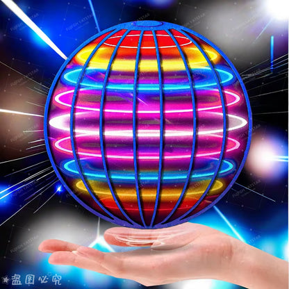 Hand-Controlled LED Flying Ball - 360° Rotating Cosmic Globe for Kids - Perfect Indoor & Outdoor Toy