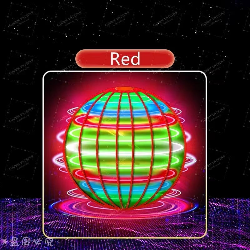 Hand-Controlled LED Flying Ball - 360° Rotating Cosmic Globe for Kids - Perfect Indoor & Outdoor Toy
