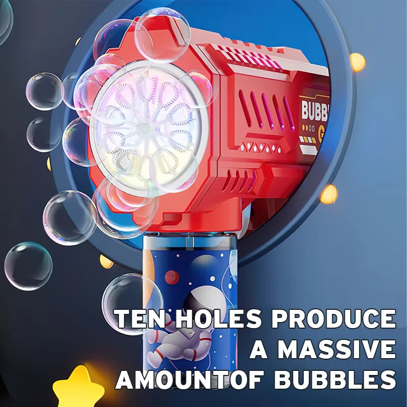 Ultimate Automatic Bubble Gun Rocket Machine - The Perfect Outdoor Bubble Blower for Kids Aged 3-6!