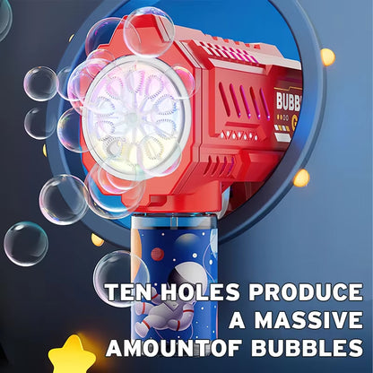 Ultimate Automatic Bubble Gun Rocket Machine - The Perfect Outdoor Bubble Blower for Kids Aged 3-6!