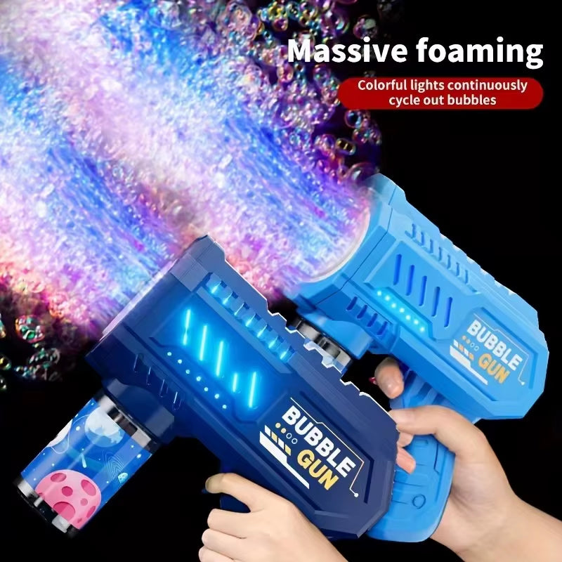 Ultimate Automatic Bubble Gun Rocket Machine - The Perfect Outdoor Bubble Blower for Kids Aged 3-6!