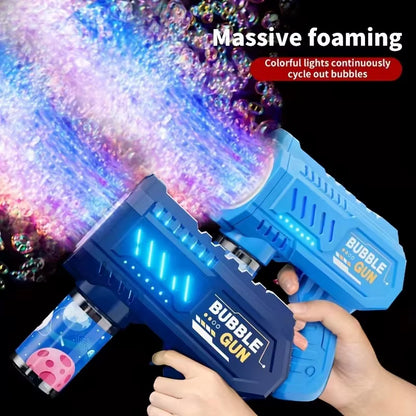 Ultimate Automatic Bubble Gun Rocket Machine - The Perfect Outdoor Bubble Blower for Kids Aged 3-6!