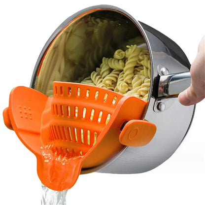 Adjustable Clip-On Pot Strainer - Perfect for Pots, Pans, and Bowls!