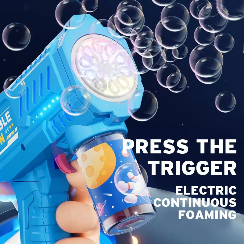 Ultimate Automatic Bubble Gun Rocket Machine - The Perfect Outdoor Bubble Blower for Kids Aged 3-6!