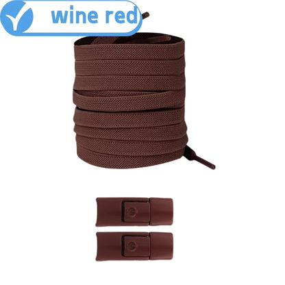 Revolutionary No Tie Elastic Shoelaces - Easy Press Lock Design for Kids & Adults - 8MM Widened Flat Laces for Sneakers