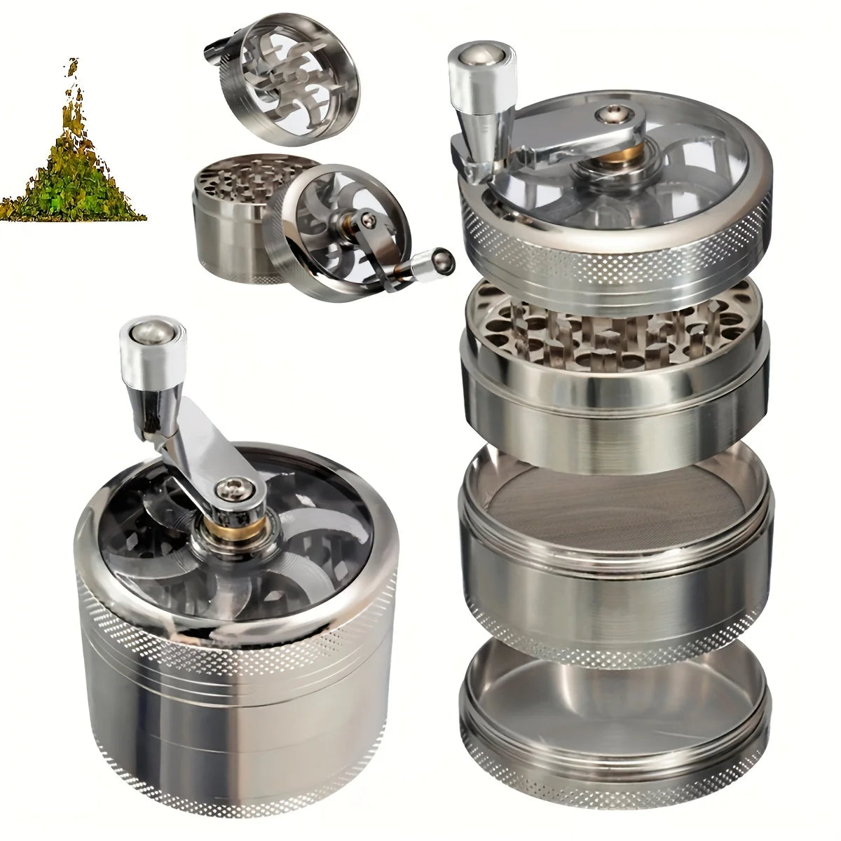 Premium Nut and Spice Grinder for Nutmeg, Ginger, Rock Salt, and Peppercorn - Handheld Crusher Tool