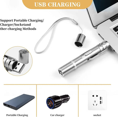 Exciting Interactive USB Rechargeable Cat Laser Pointer - 3 Modes & 5 Fun Patterns for Hours of Play!