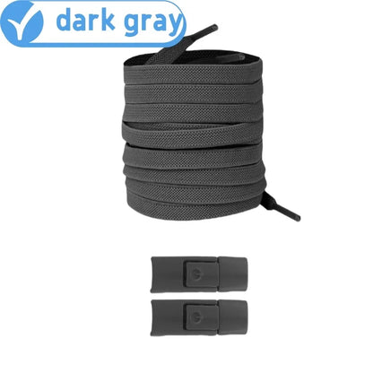 Revolutionary No Tie Elastic Shoelaces - Easy Press Lock Design for Kids & Adults - 8MM Widened Flat Laces for Sneakers