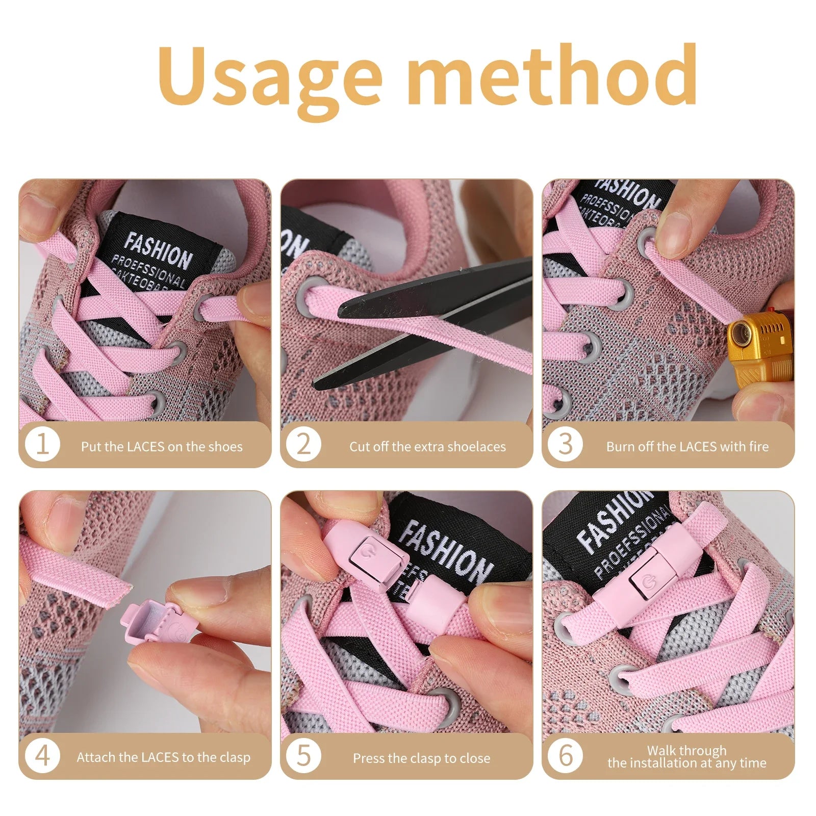 Revolutionary No Tie Elastic Shoelaces - Easy Press Lock Design for Kids & Adults - 8MM Widened Flat Laces for Sneakers