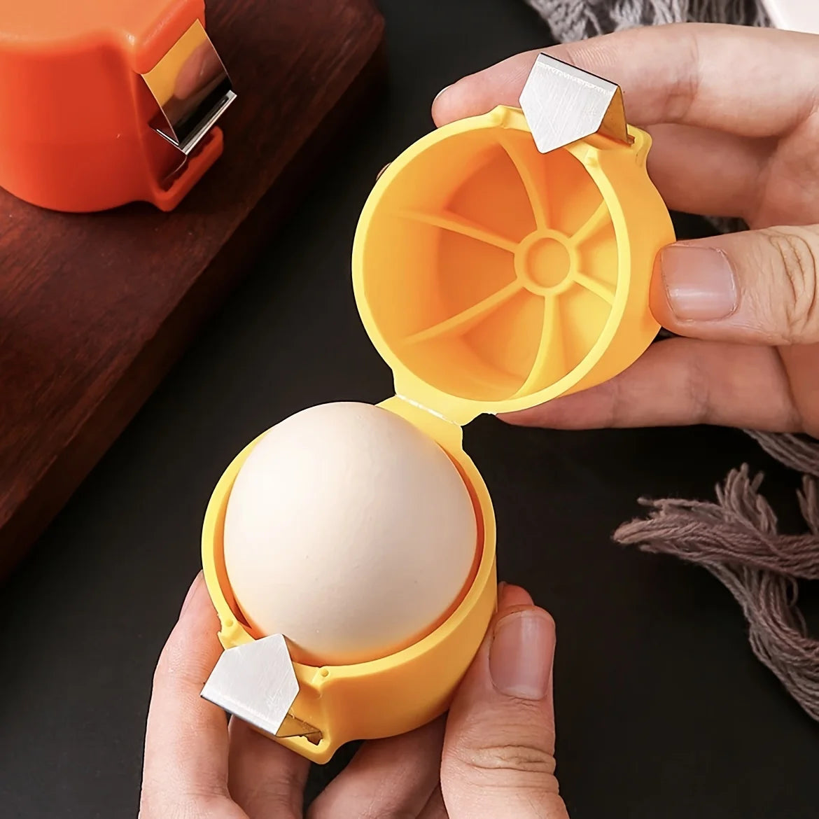 3-Piece Stainless Steel Eggshell Separator Set - Effortless Yolk Splitting & Quick Peeling, Durable Kitchen Essential with Comfortable Grip