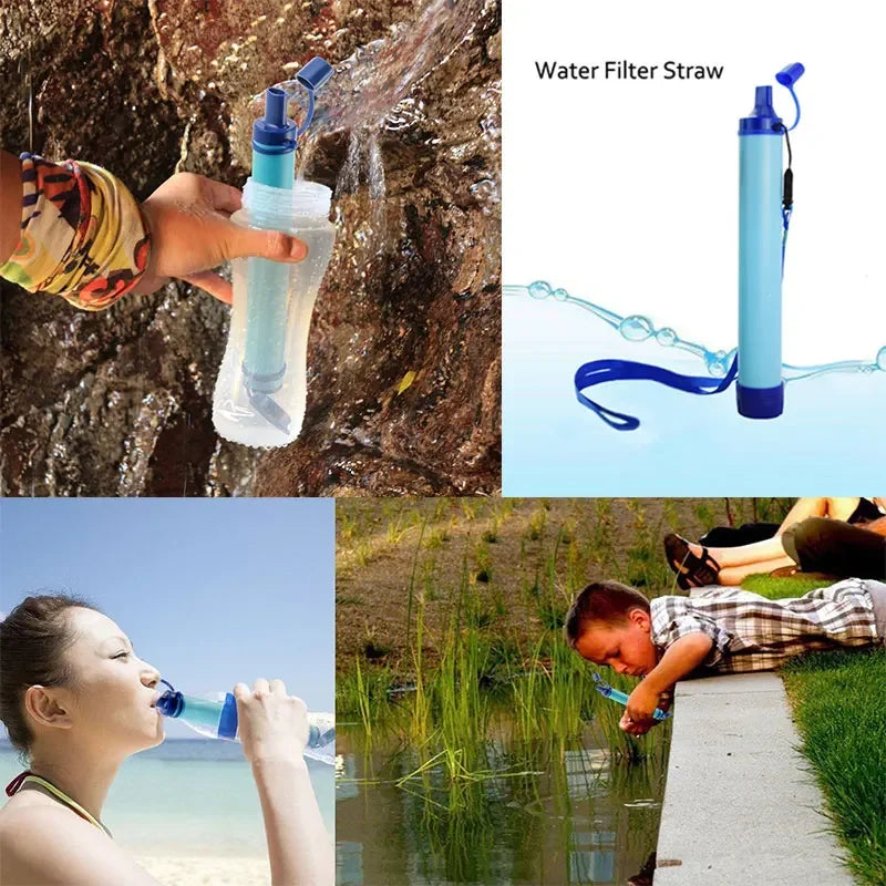 Portable Outdoor Mini Water Filter Straw - Essential Camping Purifier for Hiking and Emergency Survival