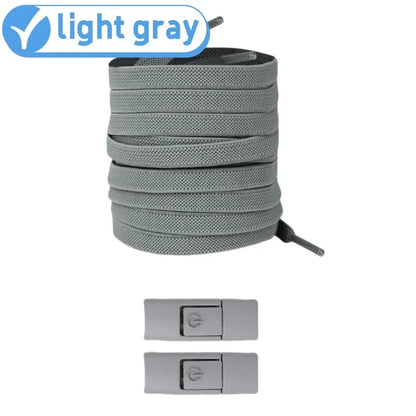 Revolutionary No Tie Elastic Shoelaces - Easy Press Lock Design for Kids & Adults - 8MM Widened Flat Laces for Sneakers