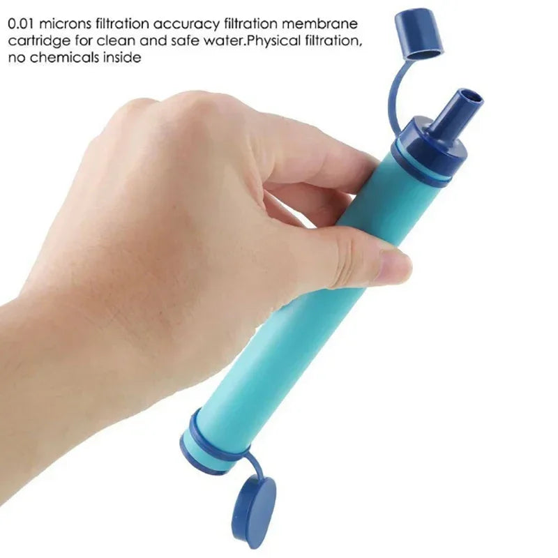 Portable Outdoor Mini Water Filter Straw - Essential Camping Purifier for Hiking and Emergency Survival