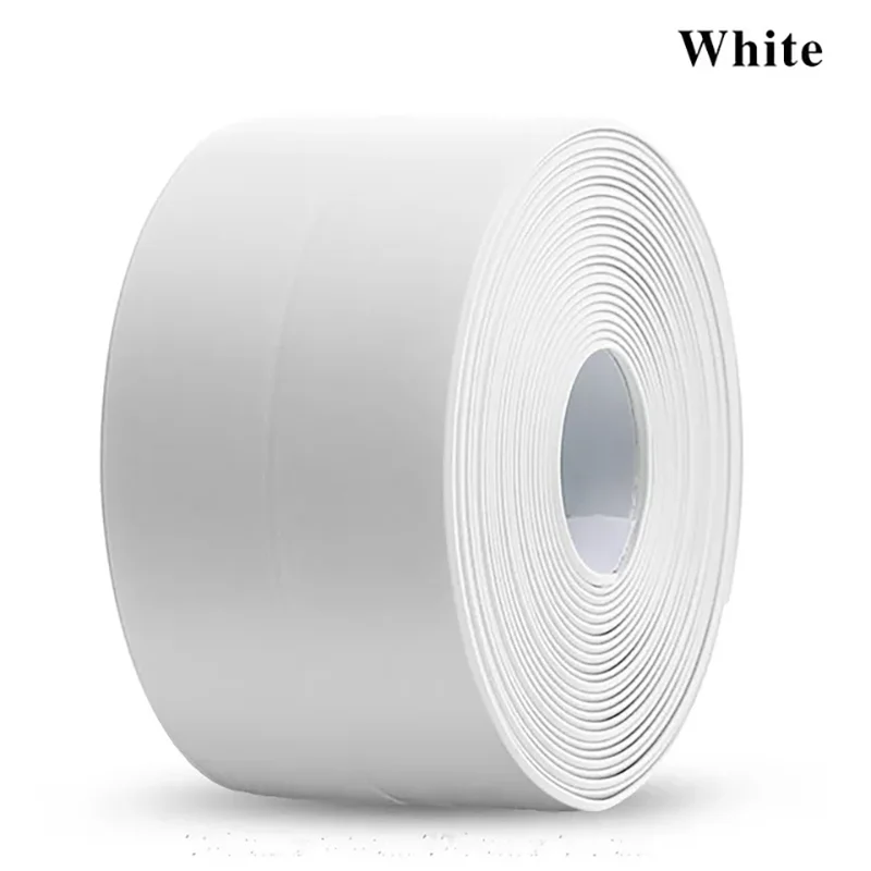 Upgrade Your Space with Premium Waterproof Sealing Tape Strips - Self-Adhesive PVC Wall Stickers for a Mold-Free Bathroom, Shower, and Kitchen Sink