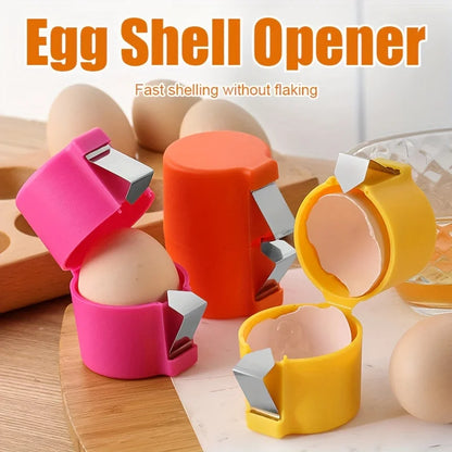 3-Piece Stainless Steel Eggshell Separator Set - Effortless Yolk Splitting & Quick Peeling, Durable Kitchen Essential with Comfortable Grip