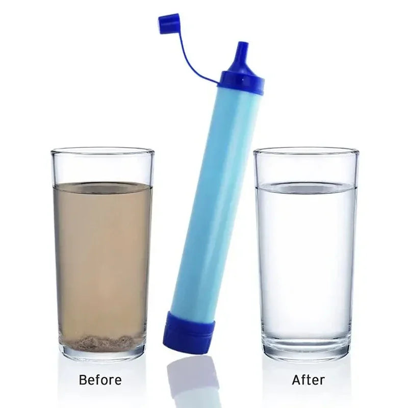 Portable Outdoor Mini Water Filter Straw - Essential Camping Purifier for Hiking and Emergency Survival