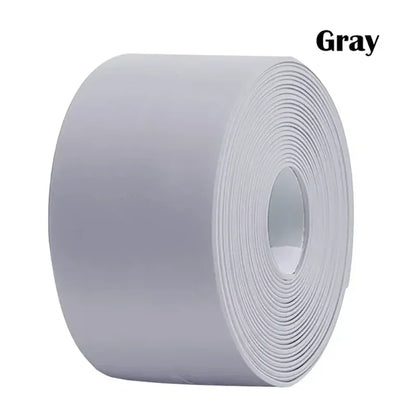 Upgrade Your Space with Premium Waterproof Sealing Tape Strips - Self-Adhesive PVC Wall Stickers for a Mold-Free Bathroom, Shower, and Kitchen Sink