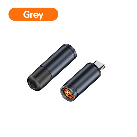Portable Type-C Mini Cigarette Lighter with Air Blowing Feature - Perfect for Outdoor Safety!