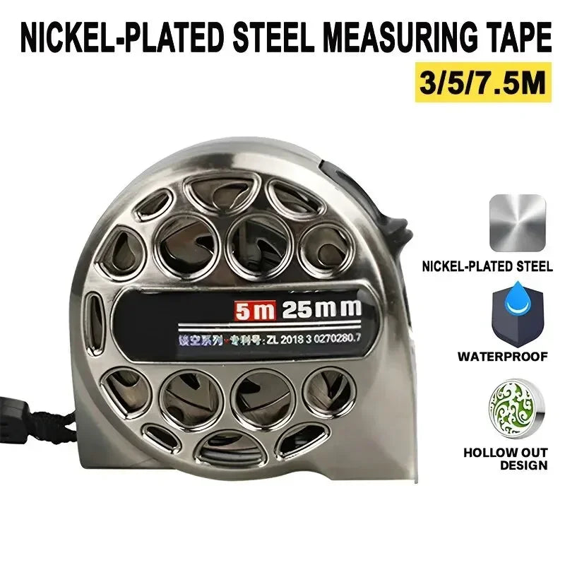 Elevate Your Craft with the Premium Stainless Steel Metric Tape Measure - Durable 3/5/7.5M Retractable Ruler for All Your Woodworking Needs