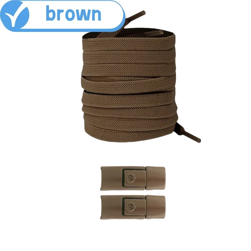 Revolutionary No Tie Elastic Shoelaces - Easy Press Lock Design for Kids & Adults - 8MM Widened Flat Laces for Sneakers