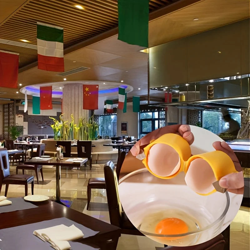 3-Piece Stainless Steel Eggshell Separator Set - Effortless Yolk Splitting & Quick Peeling, Durable Kitchen Essential with Comfortable Grip