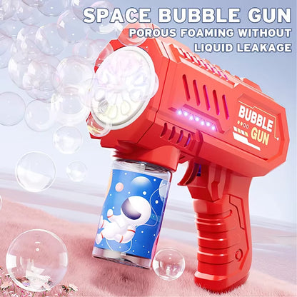 Ultimate Automatic Bubble Gun Rocket Machine - The Perfect Outdoor Bubble Blower for Kids Aged 3-6!
