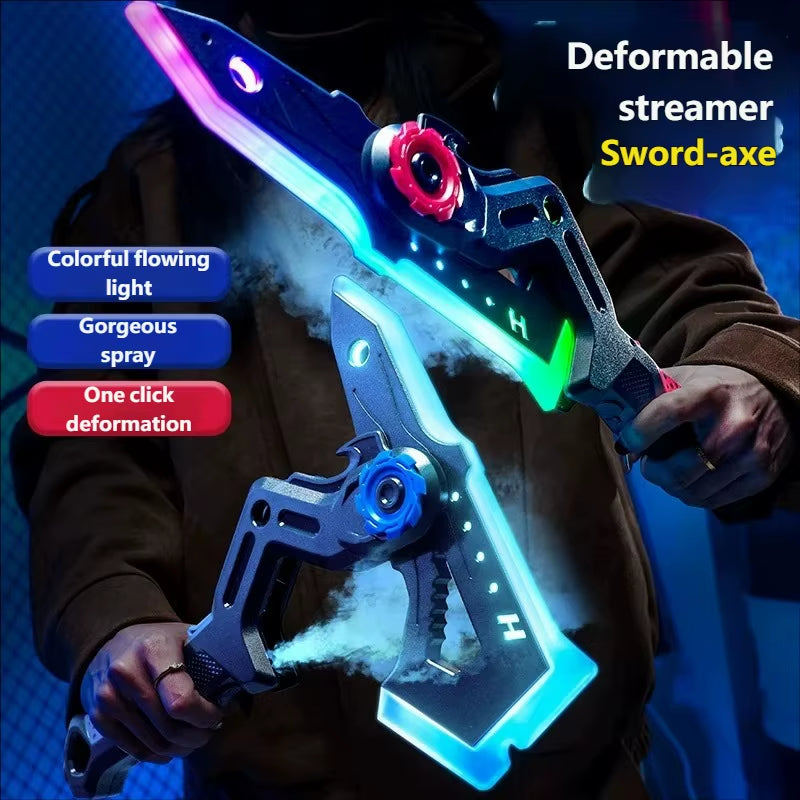 Light-Up Sword & Axe Set - Dazzling Multi-Color Cosplay Toys for All Ages - Perfect for Parties and Adventures!