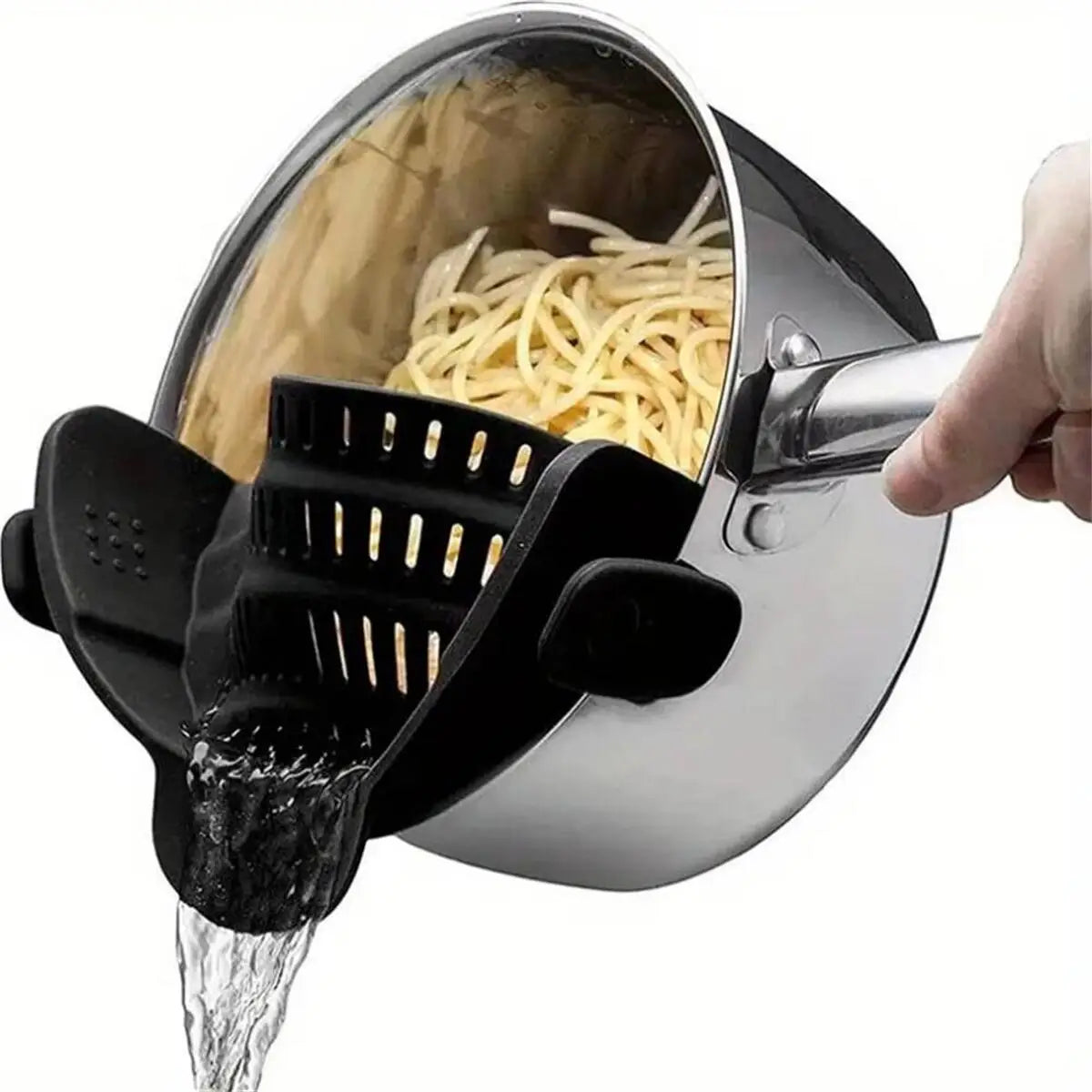 Adjustable Clip-On Pot Strainer - Perfect for Pots, Pans, and Bowls!